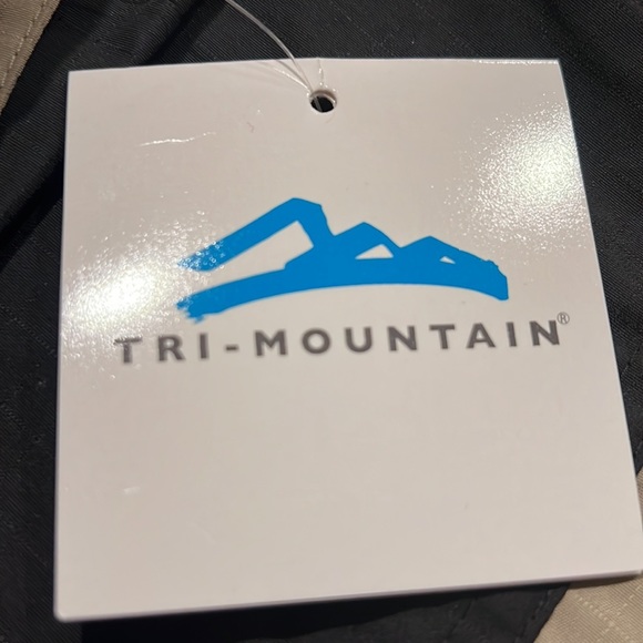 Tri-Mountain Tan Black Long Sleeve Windbreaker Jacket. - Picture 7 of 11